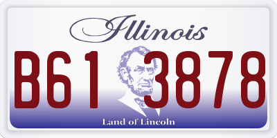 IL license plate B613878