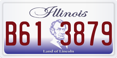 IL license plate B613879