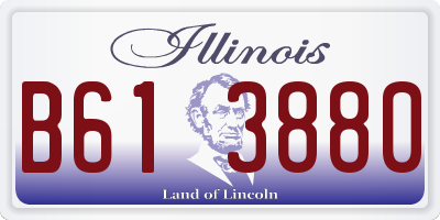 IL license plate B613880
