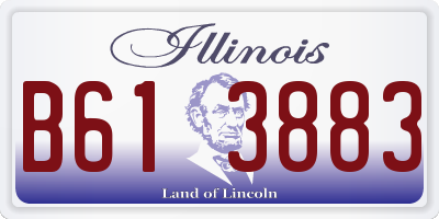 IL license plate B613883