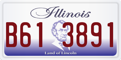 IL license plate B613891