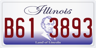 IL license plate B613893
