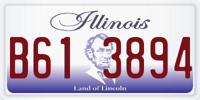 IL license plate B613894