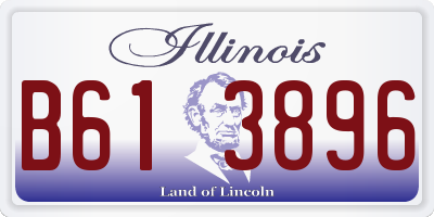 IL license plate B613896