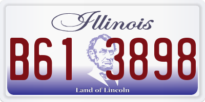 IL license plate B613898