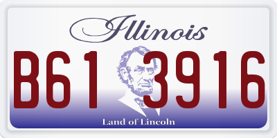 IL license plate B613916