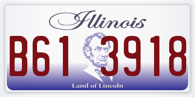 IL license plate B613918