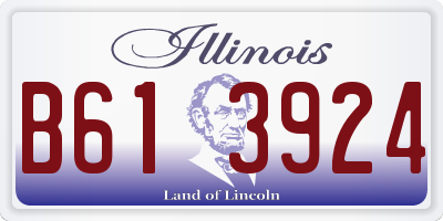 IL license plate B613924