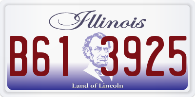 IL license plate B613925