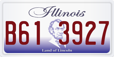 IL license plate B613927