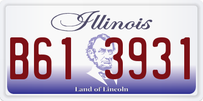 IL license plate B613931