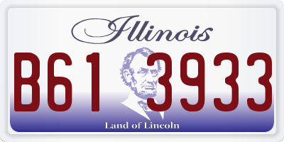 IL license plate B613933