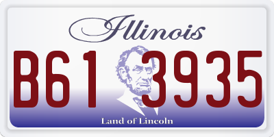 IL license plate B613935