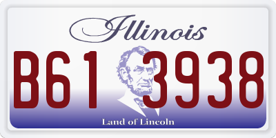 IL license plate B613938