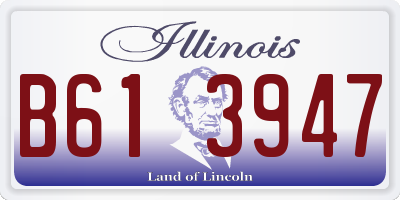 IL license plate B613947