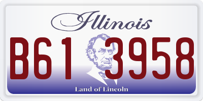 IL license plate B613958