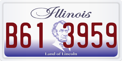 IL license plate B613959