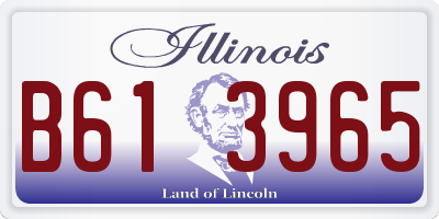 IL license plate B613965