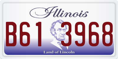 IL license plate B613968