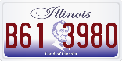 IL license plate B613980