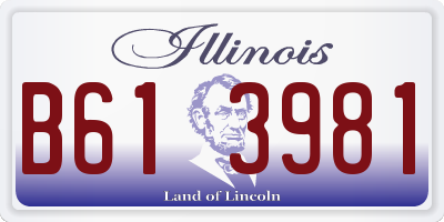 IL license plate B613981