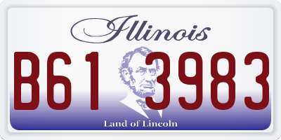 IL license plate B613983