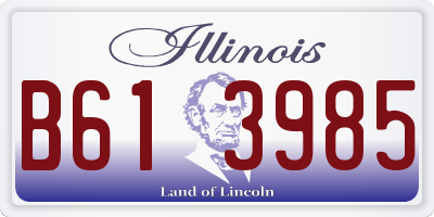 IL license plate B613985