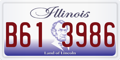 IL license plate B613986