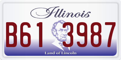 IL license plate B613987