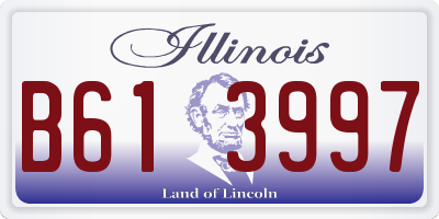IL license plate B613997