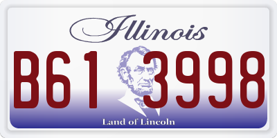 IL license plate B613998