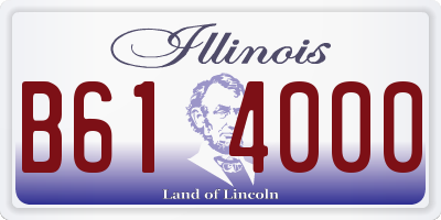 IL license plate B614000