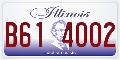IL license plate B614002