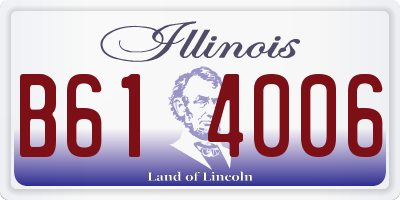 IL license plate B614006