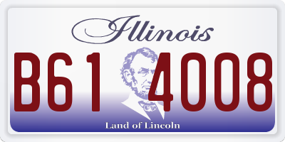 IL license plate B614008