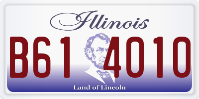 IL license plate B614010