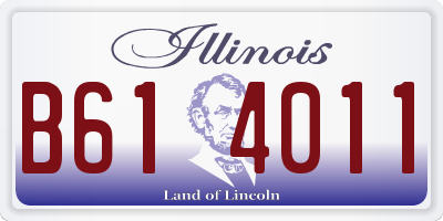 IL license plate B614011