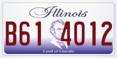 IL license plate B614012