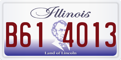 IL license plate B614013