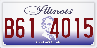 IL license plate B614015
