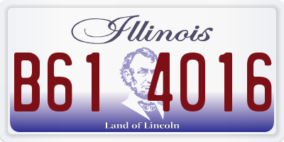 IL license plate B614016