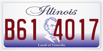 IL license plate B614017