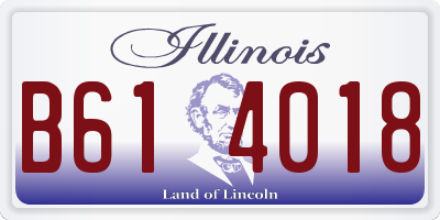 IL license plate B614018