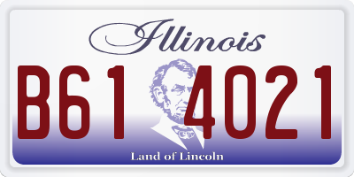 IL license plate B614021