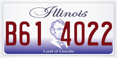 IL license plate B614022