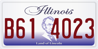 IL license plate B614023