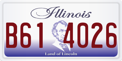 IL license plate B614026