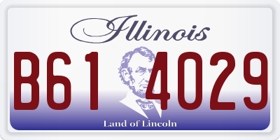 IL license plate B614029