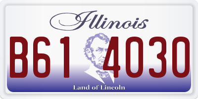 IL license plate B614030
