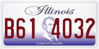 IL license plate B614032